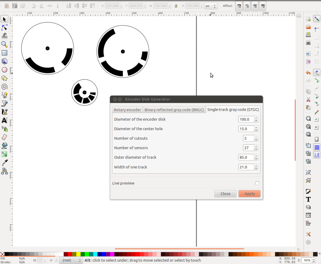 inkscape extensions scale generator